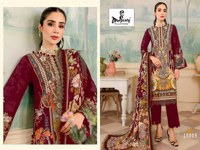 Majesty Bliss line Luxury lawn Cambric Cotton Pakistani Suits Wholesale Shop In Surat